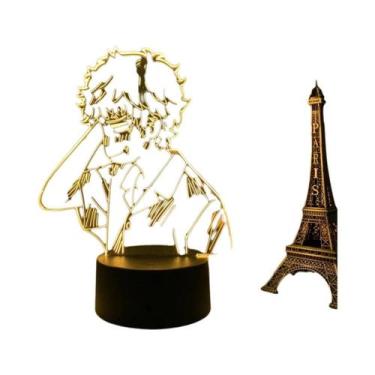 Imagem de Luminária 3D De Acrílico Brilhante Para Quarto Infantil Com Tema Anime