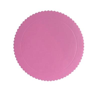 Imagem de Cake Board Tábua para Bolo Prato Para Bolo 32cm Redondo Festas SilverChef Rosa Claro
