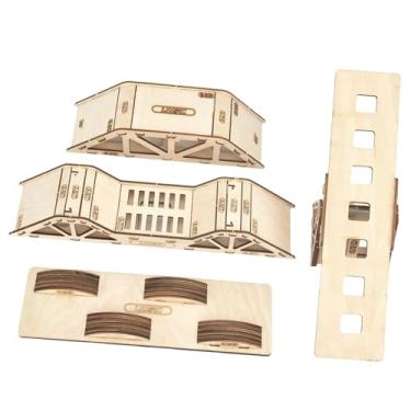 Imagem de Kokiya Acessórios de ponte de madeira RC gangorras para presentes de carro RC 1/43 simulação de inclinação de obstáculo