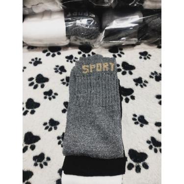 Imagem de Meia Masculino Sport Cano longo, 3 pares misto, 40-46