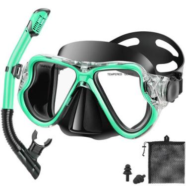 Imagem de Conjunto de equipamento de mergulho PIYAZI Snorkel para adultos e cria