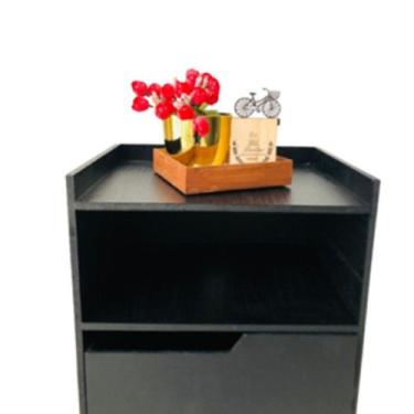 Imagem de Mesa de Cabeceira Pé Palito Nicho Escrivaninhas Para Decoração de Quar