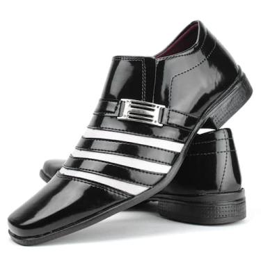 Imagem de Sapato social preto com branco masculino - Pizzolev, Preto, Branco, 40