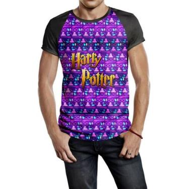 Imagem de Camiseta Raglan Masculina Harry Potter Full Print Ref:388 - smoke, Pre