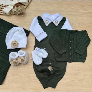 Imagem de Saída De Maternidade Menino Alex Tricot 7 Peças Tema Leão - Dinhos Bab