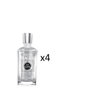 Imagem de Kit Gin Silver Seagers London Dry 750ml 4 Unidades