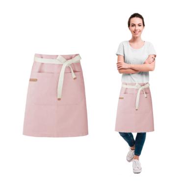 Imagem de Avental de Cintura Rosa Doceria Cafeteria Padaria Spa Vegano 10un