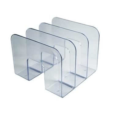 Imagem de Organizador para Escritório e Casa - Porta Livros e Suporte para Livros, Revistas e Documentos, Acabe com a Bagunça na Estante(CRISTAL)