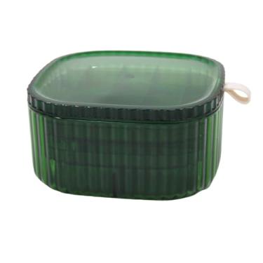 Imagem de Porta Joias Triplo com Divisórias para Anéis, Brincos e Alianças, Verde