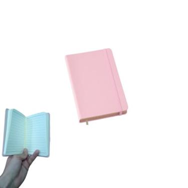 Imagem de Caderno Moleskine Pequena Marrom 10x15 Com Pauta 80 Folhas Caderneta de Anotações Capa Emborrachada Bloco de notas (rosa)