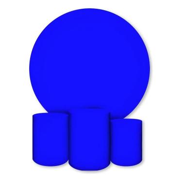 Imagem de Painel Redondo E Capas De Cilindro Subli Azul Royal