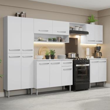 Imagem de Armário De Cozinha Completa 293cm Emilly Madesa 02 Branco