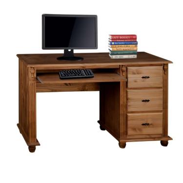 Imagem de Escrivaninha Com Porta Teclado E Pés Torneados - Imbuia Glazer