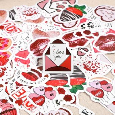 Imagem de YBEATY 92 peças adesivos de scrapbook tema amor citação amor lembrancinhas decorações artesanais decalques adesivos para garrafa de água laptop telefone capa diário dia dos namorados carta envelope