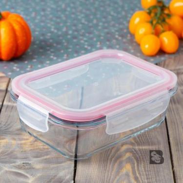 Imagem de Pote Vidro Hermética Marmita Tampa Silicone 1040ml Grande - Wincy