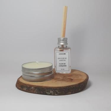 Imagem de Kit Aromático Premium, 6 Difusores de Varetas 30ml e 6 Velas Artesanais 20g, Diversos Aromas, Cera de Coco Vegetal, Duração 4h (Lavanda)