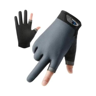 Imagem de Luvas de Pesca e Ciclismo Touchscreen - Antiderrapantes e Respiráveis 
