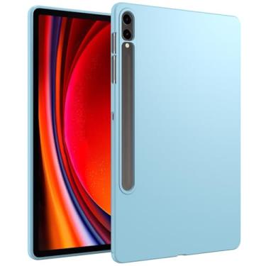 Imagem de GUNPRIO Capa azul claro para Samsung Galaxy Tab S9 Plus / S9 FE+ 2023 de 12,4 polegadas, ultrafina, macia, capa traseira de TPU flexível