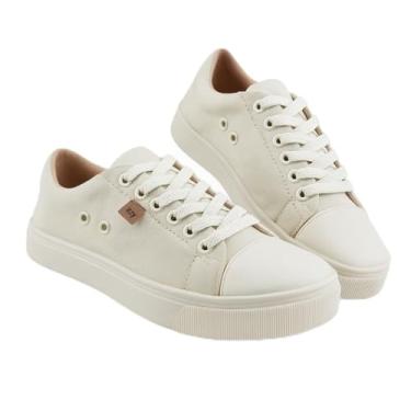 Imagem de Tênis Feminino Gabriela Ribeiro Casual Leve Confortável Moderno (Bege, BR, Adulto, Numérico, 33)