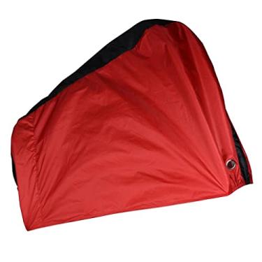 Imagem de Luzhengyang Capa para bicicleta ao ar livre ou | Capa de chuva com orifício de bloqueio | Design de roubo |íon | Bolsa de armazenamento portátil | 200 x 70 x 110 cm - Vermelho