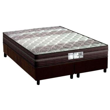 Imagem de Cama Box Queen: Colchão Molas Probel Prolastic Palace + Base Crc Suede Brown(158X198)