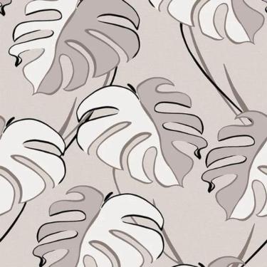 Imagem de Papel De Parede Kylie Folhagem Bege 81606