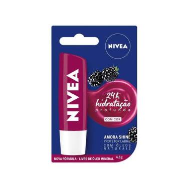 Imagem de Protetor Labial Nivea Amora Shine - Hidratação Profunda 4,8g, Amora, A