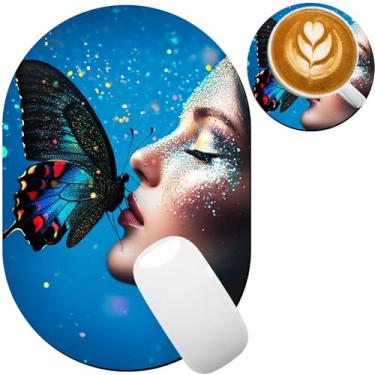 Imagem de TOEMZTFT Mouse pad pequeno, portátil, fundo de borracha antiderrapante à prova d'água, adequado para mouse sem fio, bandeja de teclado para laptop para homens e mulheres, viagens de escritório 18 x 27