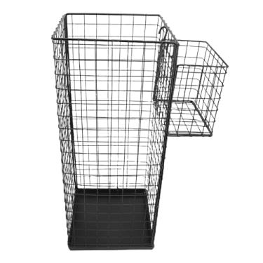 Imagem de Suporte para guarda-chuva Rack com design geométrico com revestimento em pó de ferro para guarda-chuva para entrada interna Organizador resistente que economiza espaço para