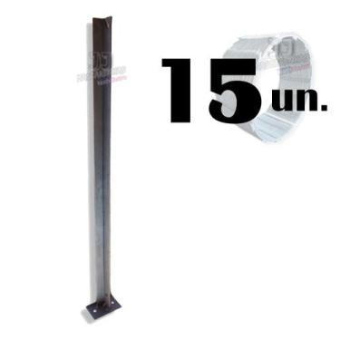 Imagem de Poste Galvanizado para concertina 30cm base - 15 unid. - JJ