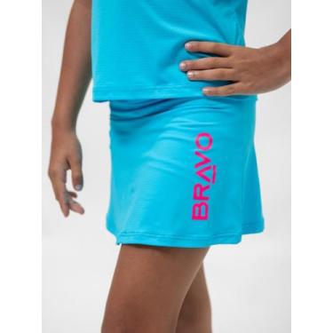 Imagem de Short Saia Infantil Dry Cool Beach Tennis Azul Claro - Bravo, 08
