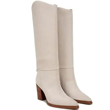 Imagem de Franco Sarto Bota feminina Jasmine Fashion, Camurça branca de lã, 36