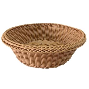 Imagem de Cesta Redonda para Pães - Plástico - Marrom - Dynasty