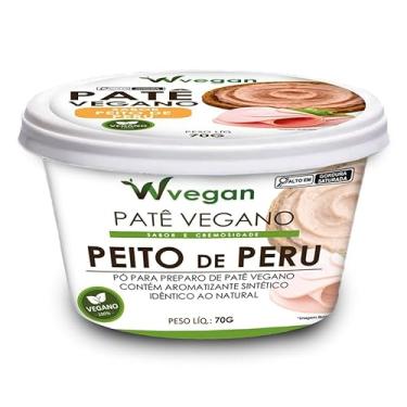 Imagem de WVegan Patê Vegano em Pó Sabor Peito de Peru, 70g, Sem Lactose, Baixo Sódio, Preparo Instantâneo, Cremoso, 100% Vegetal