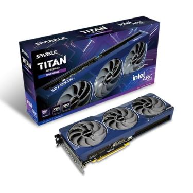 Imagem de Sparkle Intel Arc B580 Titan OC, 12GB GDDR6, Torn Cooling 2.0, Ventilador axial, Luz de Respiração, Placa Traseira de Metal, SB580T-12GOC