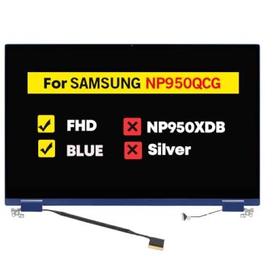 Imagem de POBRIDA Substituição de tela LCD de 15,6 polegadas, montagem completa para Samsung Galaxy Book Flex NP950QCG BA96-07387A FHD 1920 * 1080 Touch Blue