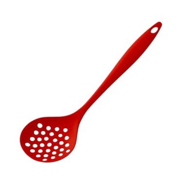 Imagem de Escumadeira de Silicone,Excelente Durabilidade Belo Design Suporta Temperaturas de Até 230ºC Prática Simples e Leve Vermelha