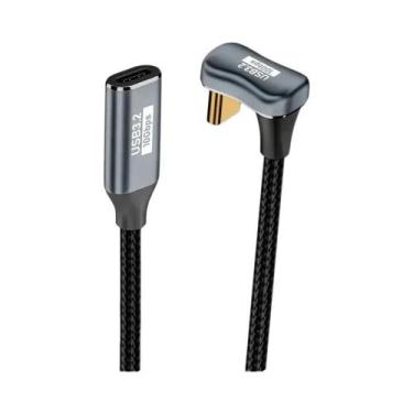 Imagem de Cabo USB3.1 Tipo C Para Tipo C Thunderbolt 3 Em Forma De U 10Gbps PD10