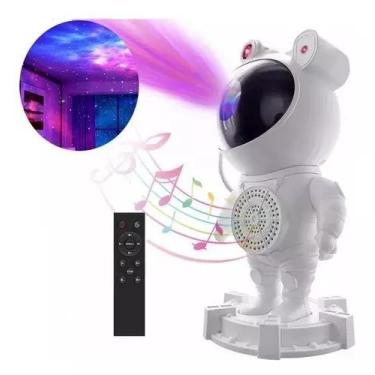 Imagem de Luminaria Projetor De Luz Astronauta Lua Com Bluetooth Alto Falante Ga