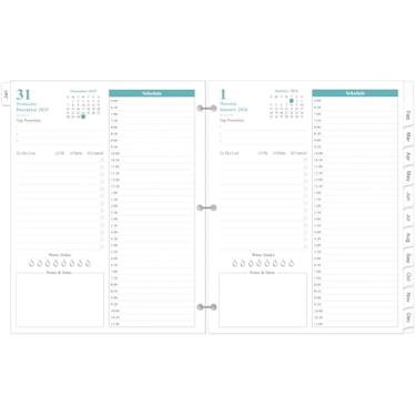Imagem de Recargas de planejador 2024-2025 - uma página por dia, agenda diária e mensal 2024-2025, julho de 2024 a junho de 2025, prioritária, lista de tarefas, anotações, agendamento de agendamento, refil de 3