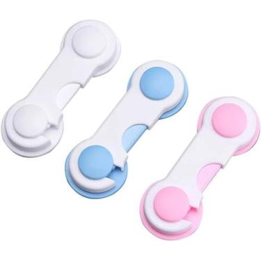 Imagem de 2 Travas de Segurança pra Bebê Porta Gaveta Armário Janela - Cascavel,