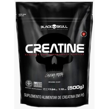 Imagem de Creatine Caveira Preta Refil (500g) - Sabor: Sem Sabor - Black Skull