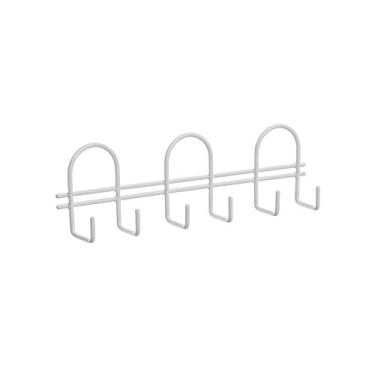 Imagem de Cabide Multiuso 10 Ganchos para Lavanderia – Suporte para Vassouras, Rodos e Acessórios de Limpeza