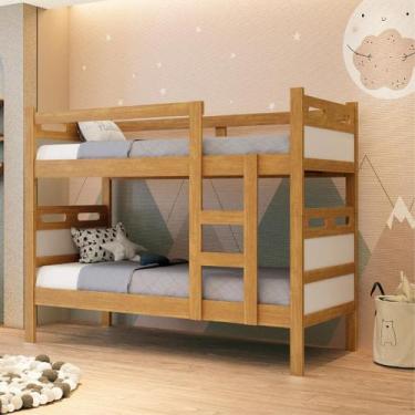 Imagem de Beliche Bicama Solteiro Vira 2 Camas Jaspe 100% MDF Proteção - Home A 