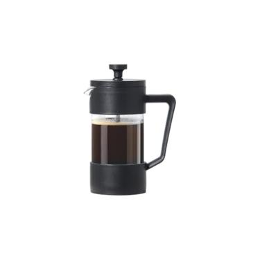 Imagem de Cafeteira Francesa 350ml, Vidro Borossilicato e Aço Inoxidável, Preta, 15cm x 8cm, Sistema de Filtro Metálico, Alça Ergonômica