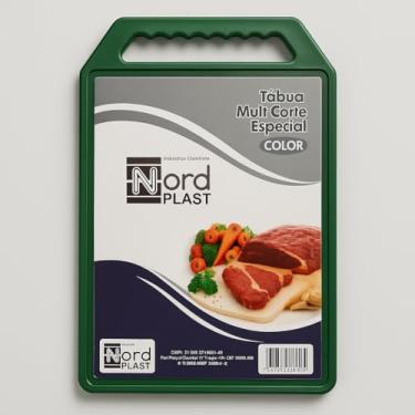 Imagem de Tábua de Corte de Plástico para Churrasco, Frutas, Legumes, Carnes Medida 35X21 Para Uso Diário (Verde)