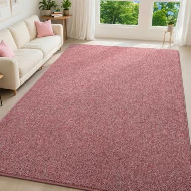 Imagem de Pettop Tapetes de área vermelho borgonha 10 x 15 para sala de estar, quarto, tapete de espuma viscoelástica espessa, moderno, minimalista, super macio, para crianças, meninos, meninas, tapetes