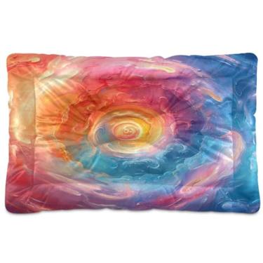 Imagem de Wassud Cama de cachorro redemoinho de vórtice para cães pequenos, tapete lavável para animais de estimação, cama de gato para dormir, viagens, 45 x 61 cm