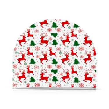 Imagem de Qilmy Porta-guardanapos de acrílico de rena de Natal, porta-guardanapos para mesas cozinha restaurante decoração de casa, suporte decorativo moderno para guardanapos de coquetel de papel de jantar 33