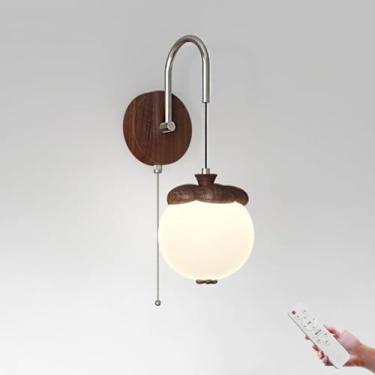 Imagem de Luminária de parede LED em formato de lua, com intensidade ajustável e controle remoto. Ideal para quartos infantis, com design 3D de astronautas e luminária decorativa moderna para cabeceir